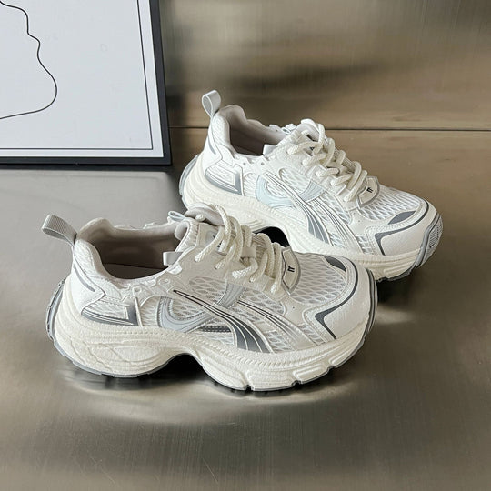 Damen Sportliche Chunky Sneakers mit atmungsaktiver Mesh-Oberfläche und stabiler Sohle EB