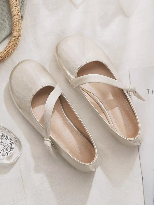 Damen elegante Ballerinas mit modischem Schleifendetail und komfortabler Innensohle EB