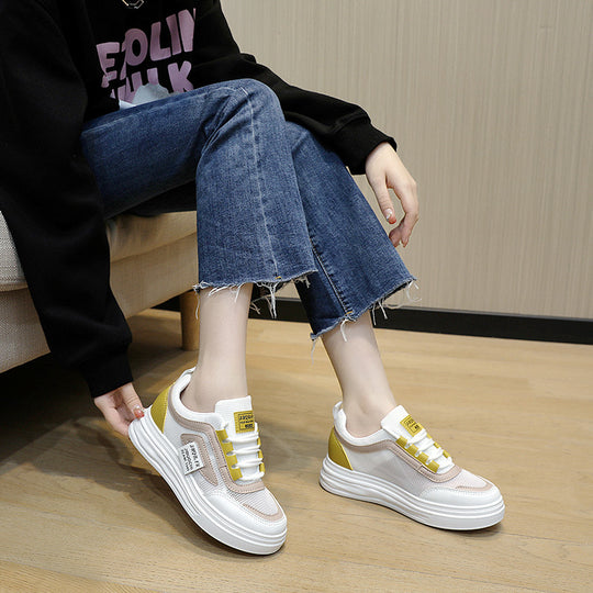 Damen komfortable Sneakers mit atmungsaktive Mesh-Oberfläche und dämpfendem Sohlenprofil EB
