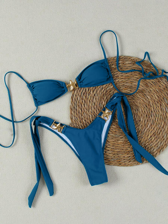 Damen Bikini-Set mit eleganten Schnallen EB