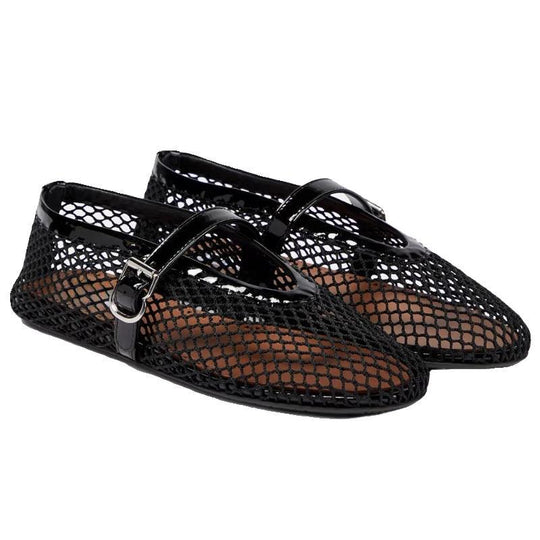 Damen Glitzernde Ballerinas mit dekorativem Riemen EB