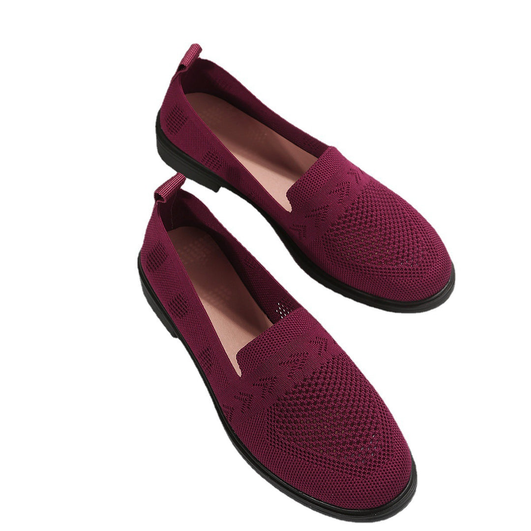 Damen luftige Slip-On Sneakers mit atmungsaktivem Netzmaterial EB
