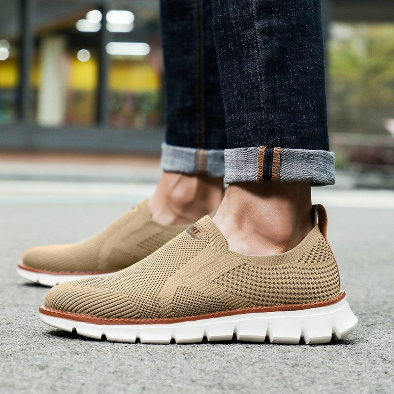 Damen Bequeme Slip-On Laufschuhe mit atmungsaktivem Obermaterial EB