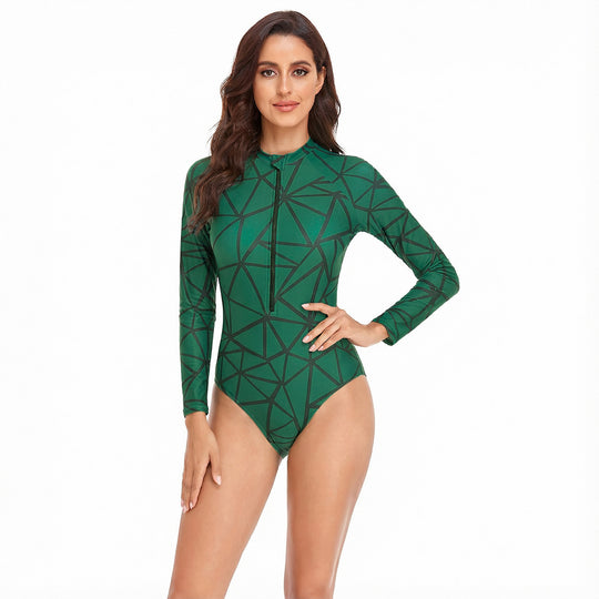 Damen Surfanzug mit langen Ärmeln und sportlichem Design EB