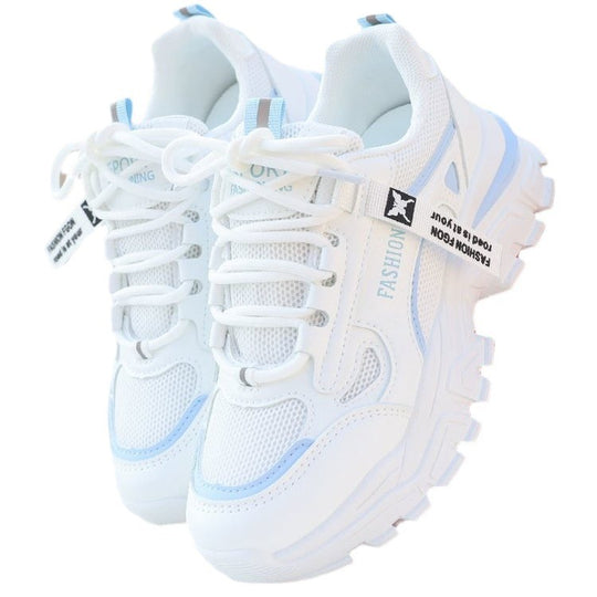 Damen Sportliche Sneakers mit atmungsaktiver Mesh-Oberfläche und stoßdämpfender Sohle EB