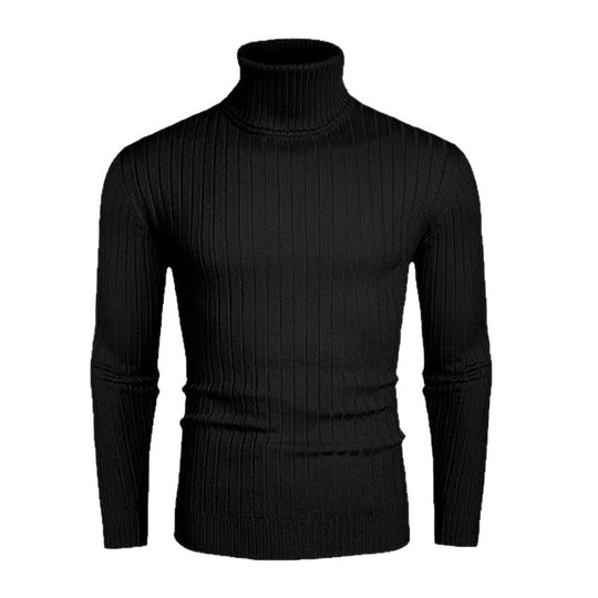 Herren Hochwertiger Rollkragenpullover mit feiner Rippenstruktur EB