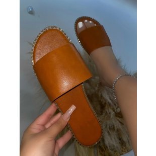 Damen Freizeit-Sandalen mit dekorativem Nietenrand EB