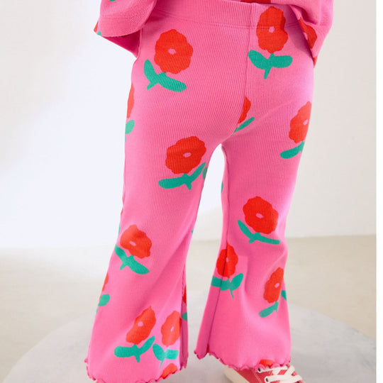 Mädchen Schlagleggings mit fröhlichem Blumenmuster EB