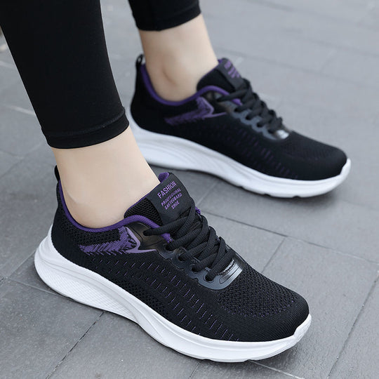 Damen Hochleistungs-Laufschuhe mit atmungsaktivem Mesh-Obermaterial und gepolsterter Sohle EB