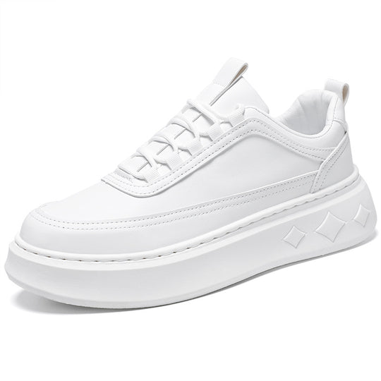Damen modische Sneaker mit trendiger Plateausohle und hochwertigem Lederobermaterial EB