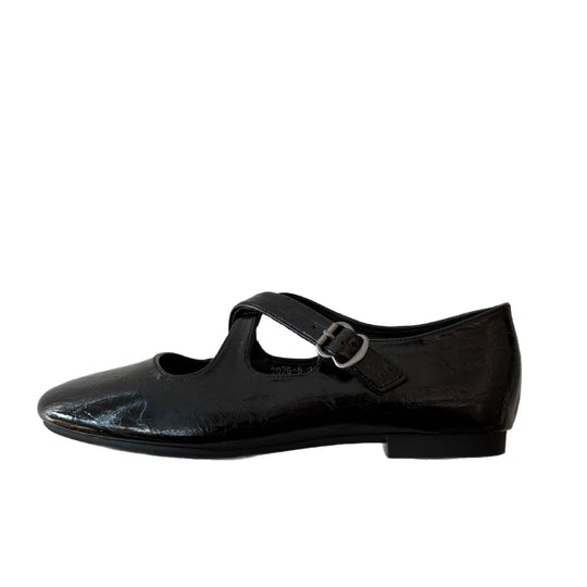 Damen Elegante und modische Mary Jane Ballerinas mit schimmerndem Riemchen EB