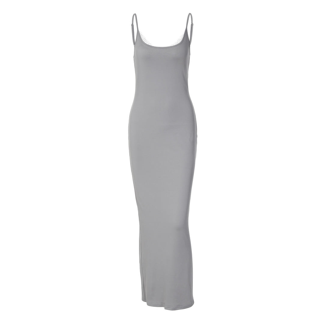 Damen Elegantes Maxikleid mit verstellbaren Trägern EB