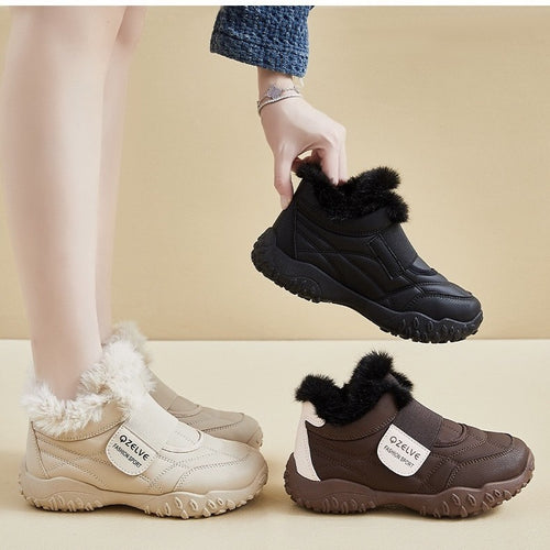 Damen Winter Sneaker mit flauschigem Innenfutter und rutschfester Sohle EB