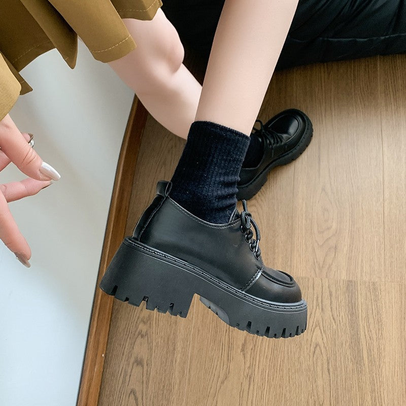 Damen Modische Schnürschuhe mit hochgezogenem Profil EB
