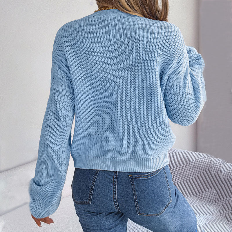 EB | Zopfmuster Pullover aus Weichem Garn