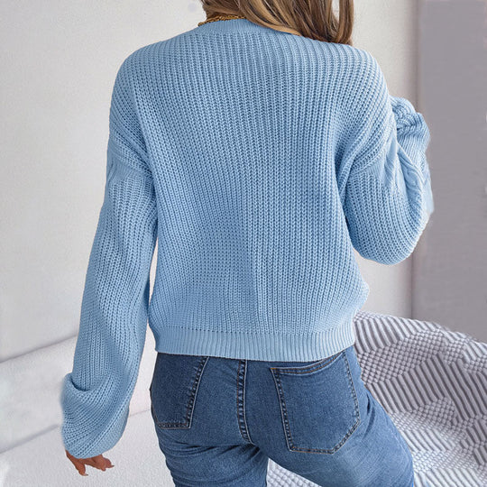 EB | Zopfmuster Pullover aus Weichem Garn