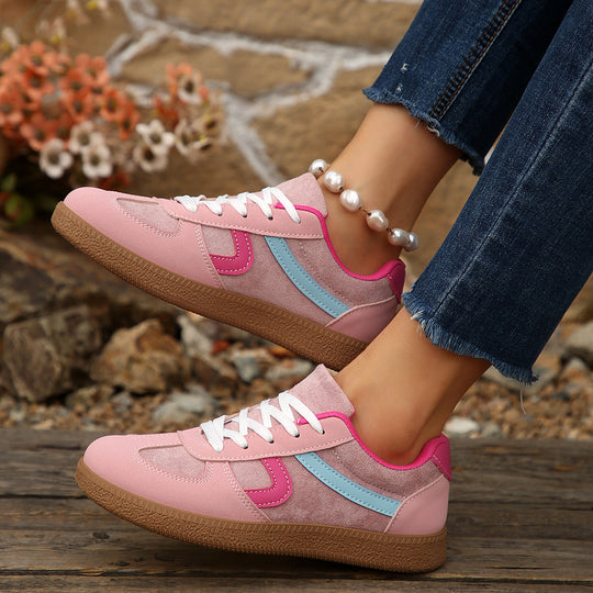 Damen Sportliche Sneaker mit modischem Obermaterial und bequemer Laufsohle EB