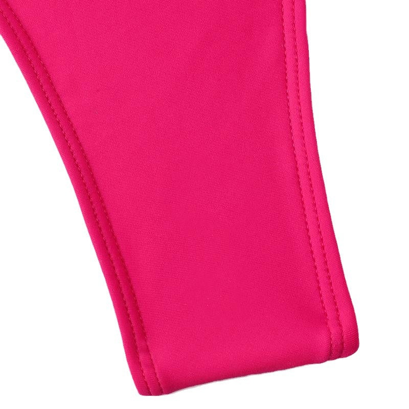 Damen V-Ausschnitt Badeanzug mit schmalen Trägern EB