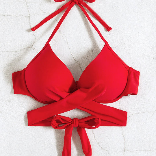 Damen Bikini-Oberteil mit verspieltem Knoten und elegantem Design EB