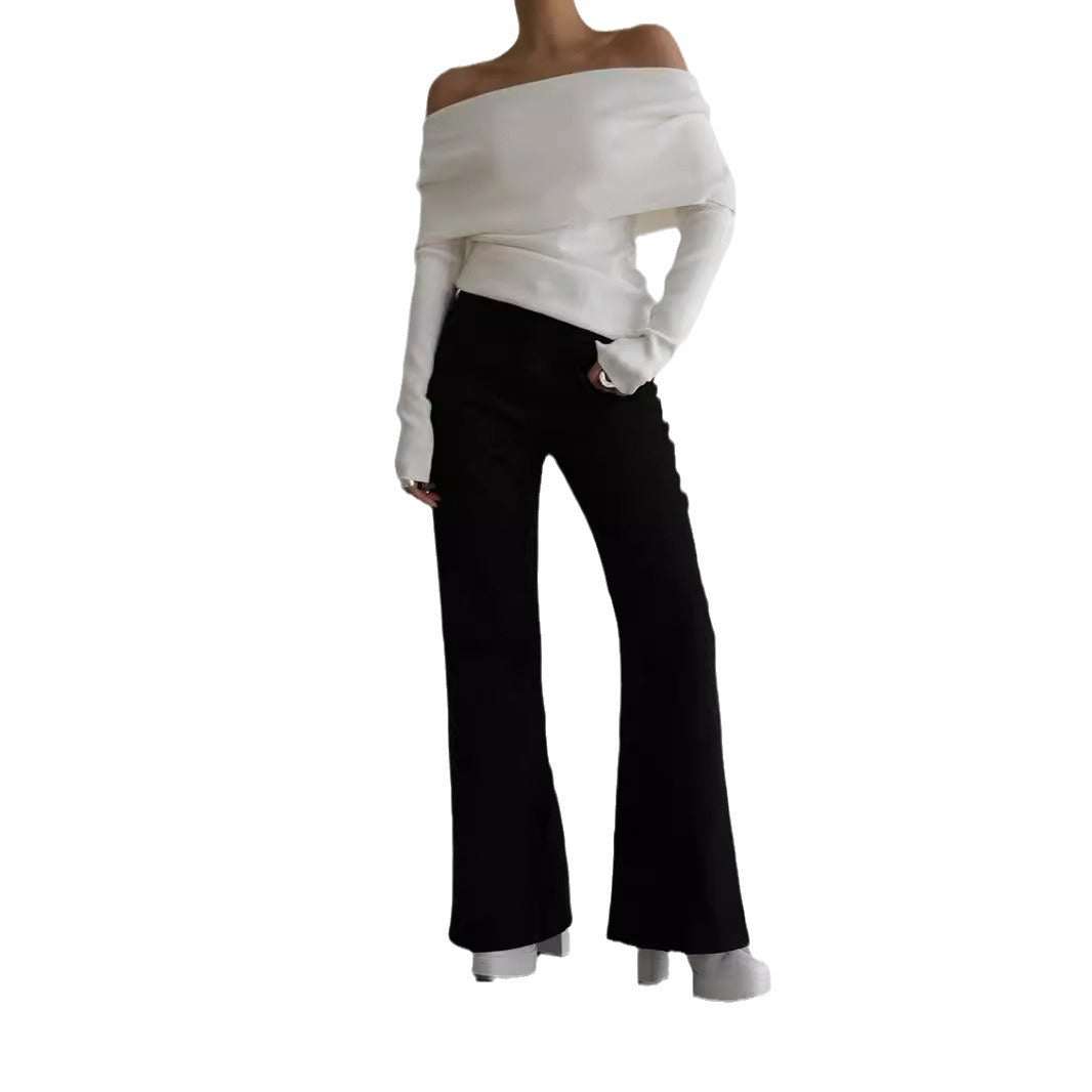 Damen Off-Shoulder Strickoberteil mit elegantem Schnitt EB