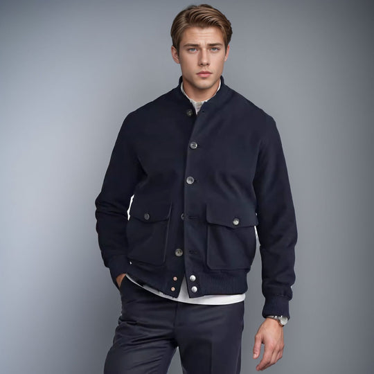 Herren lässige Steppjacke mit praktischen Taschen EB