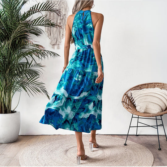 Damen Midikleid mit modernem Oberteil und Schößchen EB