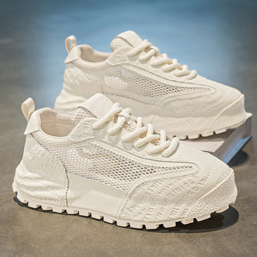 Damen Lässige Sneakers mit atmungsaktivem Mesh-Obermaterial und flexiblem Profilsohle EB