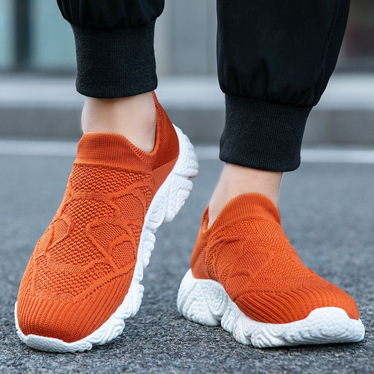 Damen Strick-Sneaker mit rutschfester Sohle und atmungsaktiver Passform EB