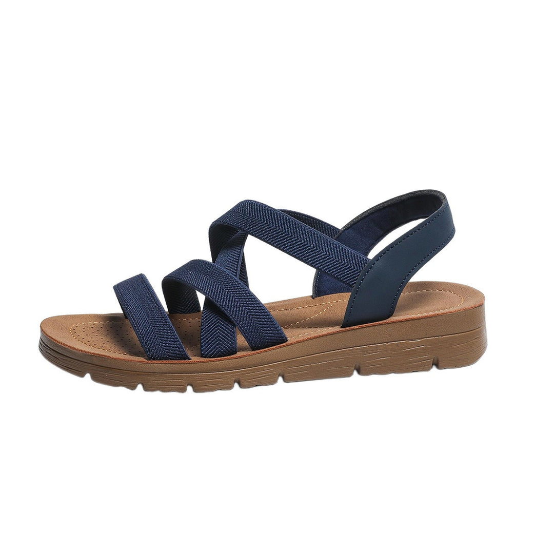 Damen Komfortable Sandalen mit elegantem Kreuzriemen-Design EB