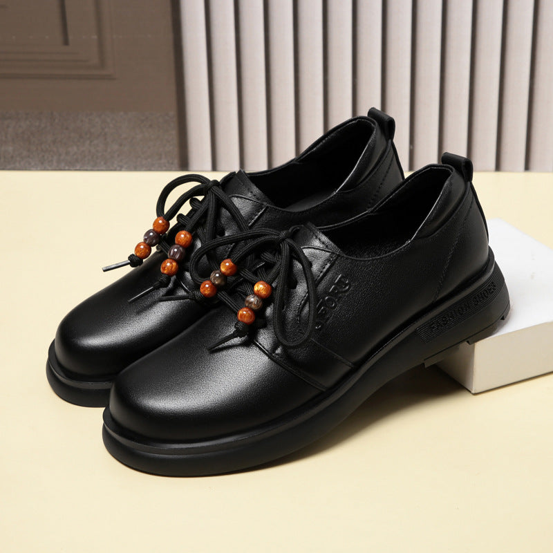 Damen modische Schnürschuhe mit eleganten Perlendetails EB