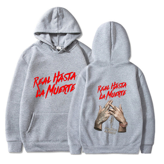 Damen Kapuzensweater mit auffälligem Schriftzug in urbanem Stil EB