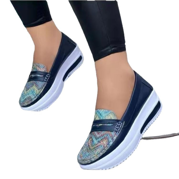 Damen Slip-On Mokassins mit strukturiertem Obermaterial und rutschfester Sohle EB