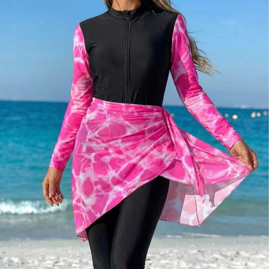 Damen modischer Rashguard mit Wickelrock EB