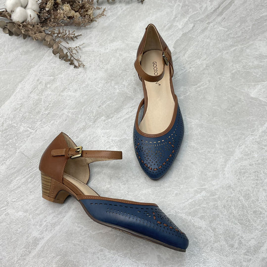 Damen Ballerinas mit verstellbarem Riemen und luftdurchlässigem Obermaterial EB