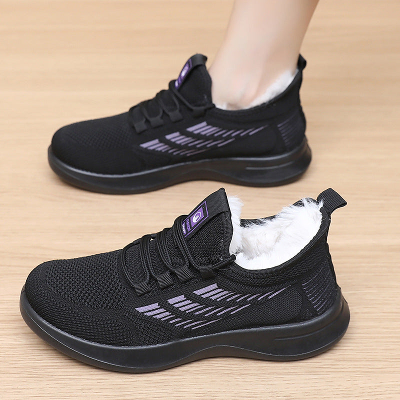 Damen Sportliche und warme Sneakers mit kuscheligem Innenfutter EB