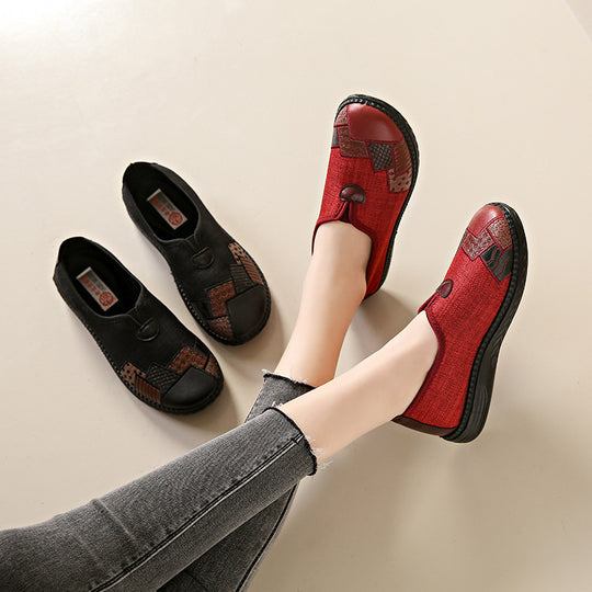 Damen komfortable Slip-On Schuhe mit einzigartigem kreativen Design EB