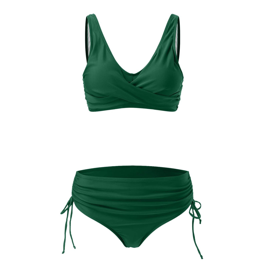 Damen Hochwertiges Wickel-Bikini-Set mit regulierbarem Höschen EB