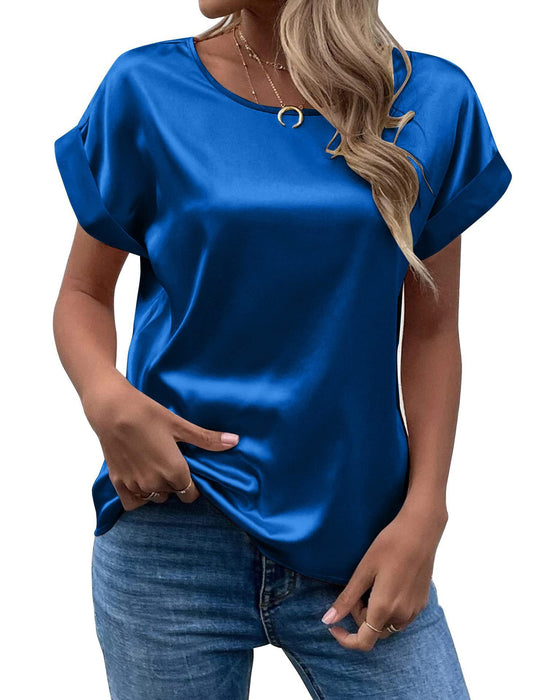 Damen Satin Bluse EB