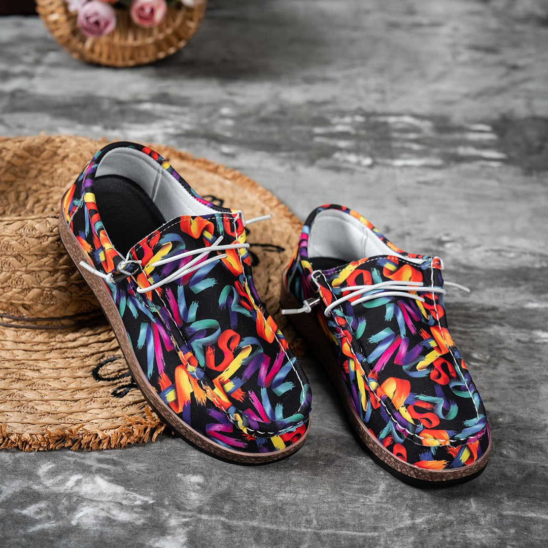 Damen leichte Freizeitschuhe mit buntem Design EB