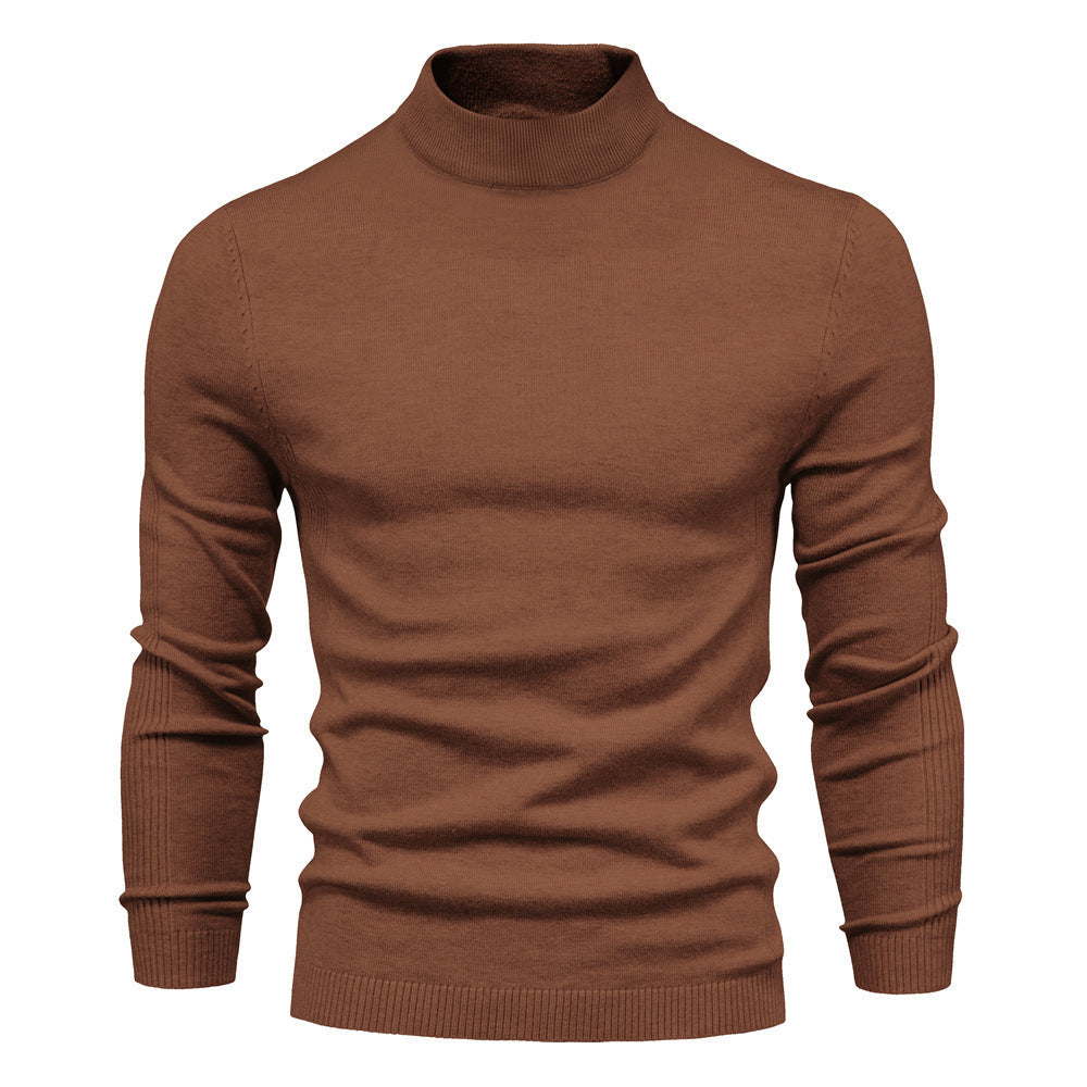 Herren stilvoller Rollkragenpullover aus weicher Merinowolle EB