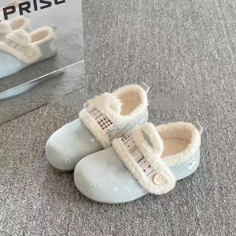 Damen Flauschige Hausschuhe mit verstellbarem Riemen und weich gefüttertem Innenfutter EB