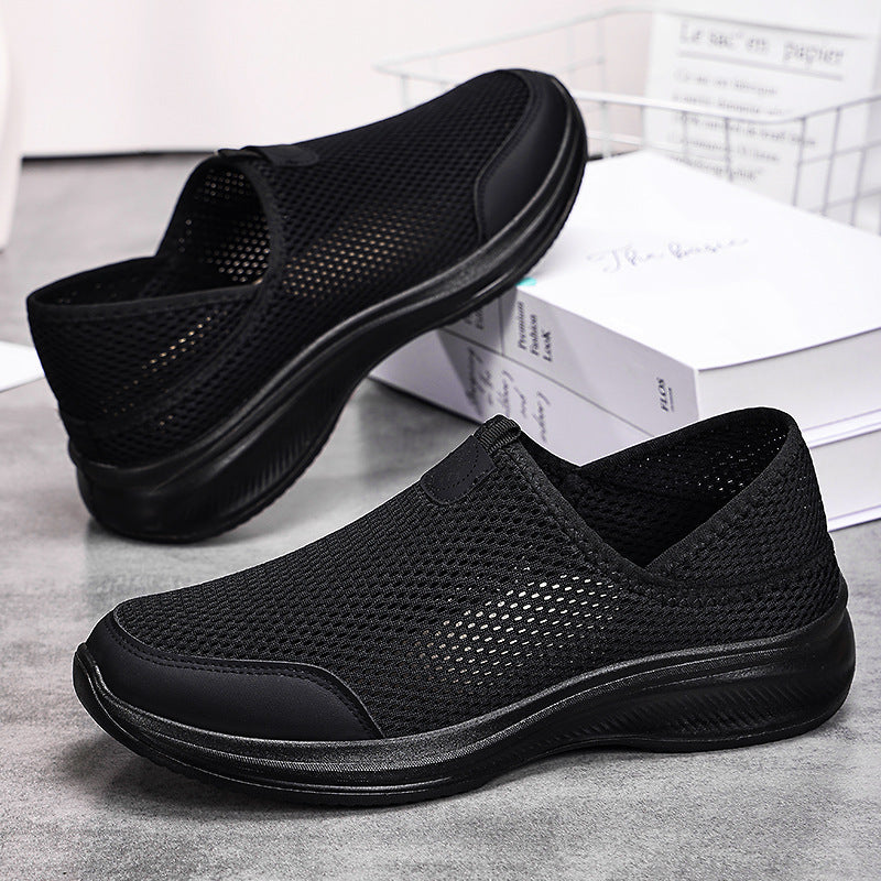 Damen Atmungsaktive Slip-On Freizeitschuhe mit elastischem Mesh-Obermaterial EB