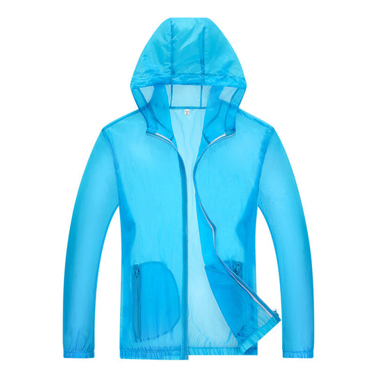 Herren ultraleichte Regenjacke mit verstellbarem Kapuzenbereich und reflektierenden Elementen EB