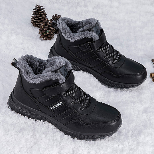 Damen Warmgefütterte Winterstiefel mit rutschfester Sohle und Klettverschluss EB