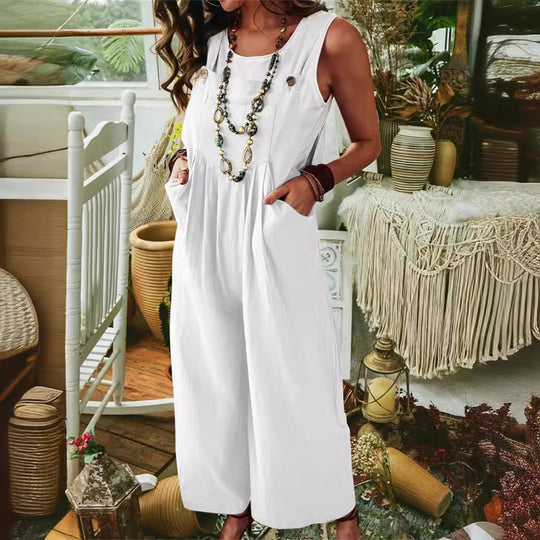 Damen Lässiger Jumpsuit mit praktischen Taschen und stilvollem Schnitt EB
