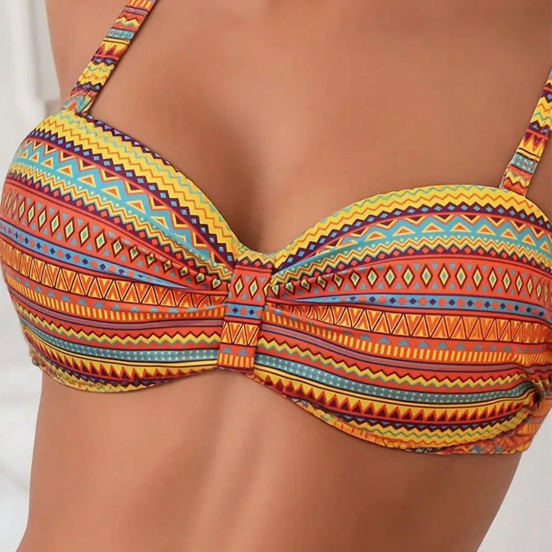Damen Hochgeschnittener Bikini mit eleganten Seitenschnürungen EB