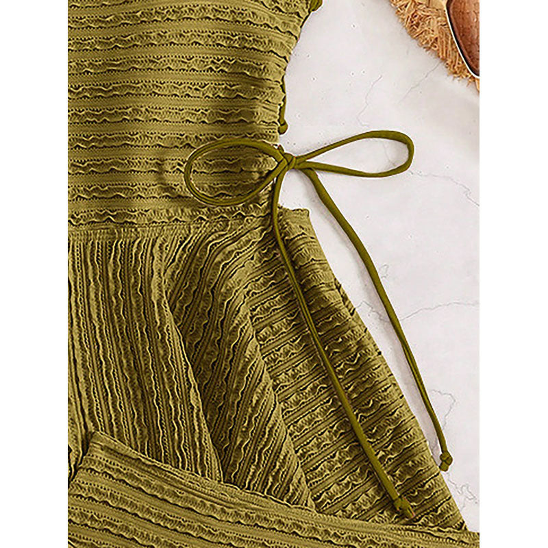Damen Tankini-Set mit verstellbaren Trägern und elegantem Wickeldetail EB
