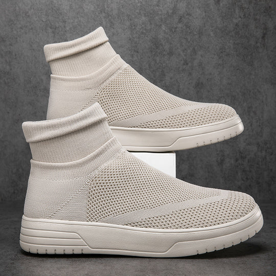 Damen Atmungsaktive Stricksneaker mit hohem Kragen EB