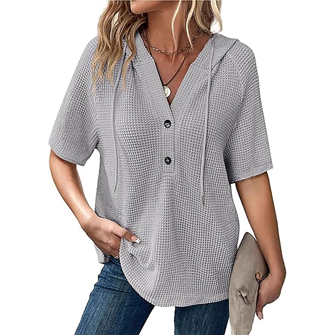 Damen Kapuzenshirt im Waffelmuster EB