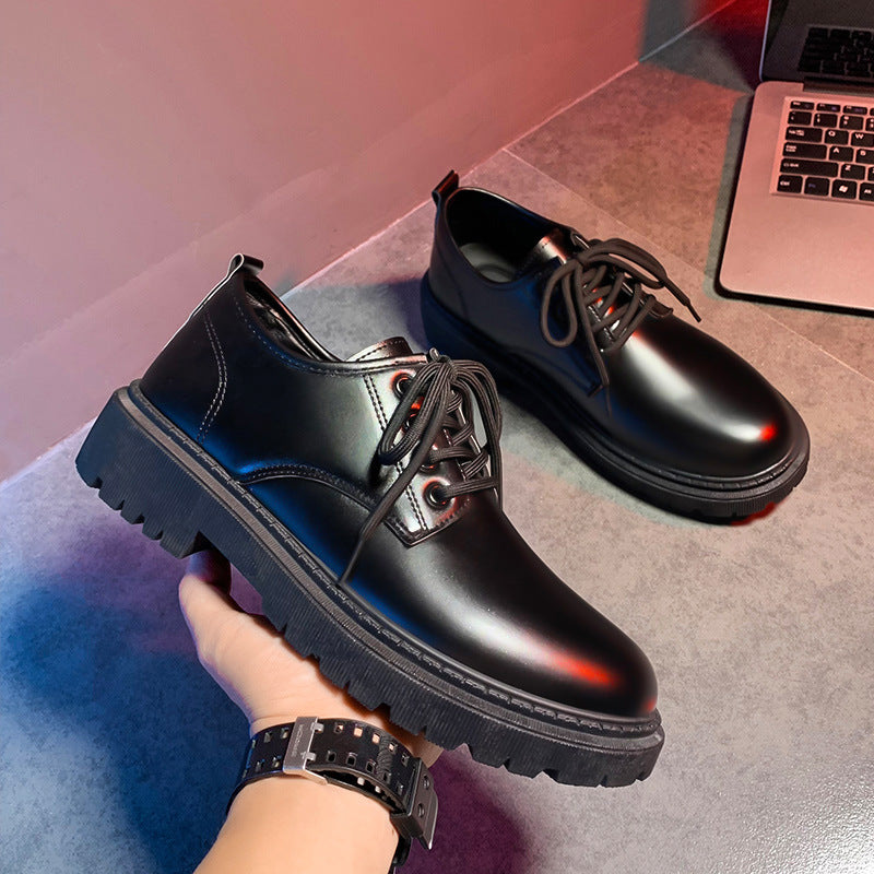 Damen Modische Schnürschuhe mit glänzender Oberfläche und rutschfester Sohle EB